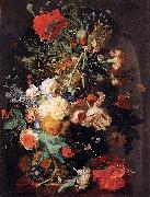 Vase of Flowers in a Niche Jan van Huijsum